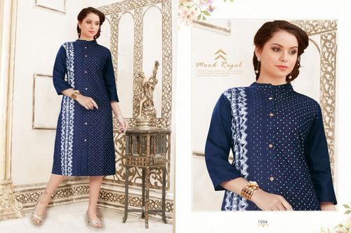 DENIM FABRIC STYLISH KURTI