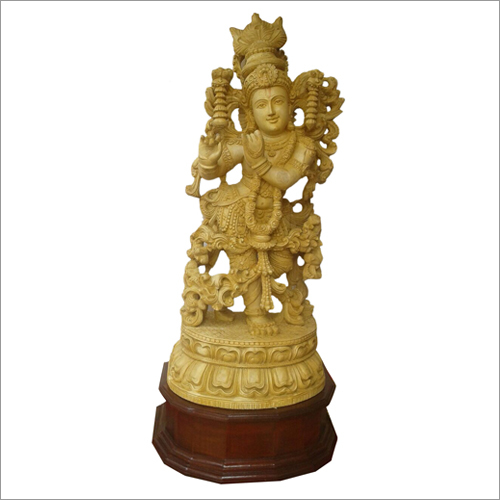 Wooden Shri Krishna Statue