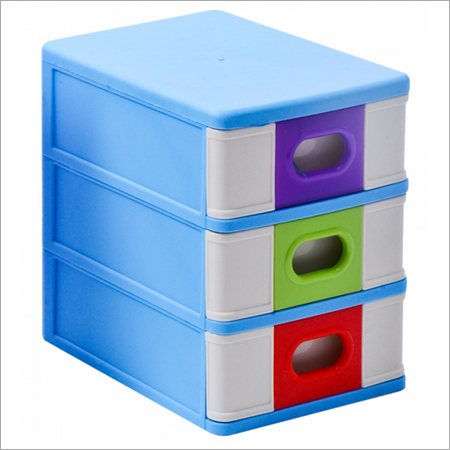 Green Plastic Three Stage Storage Cabinet