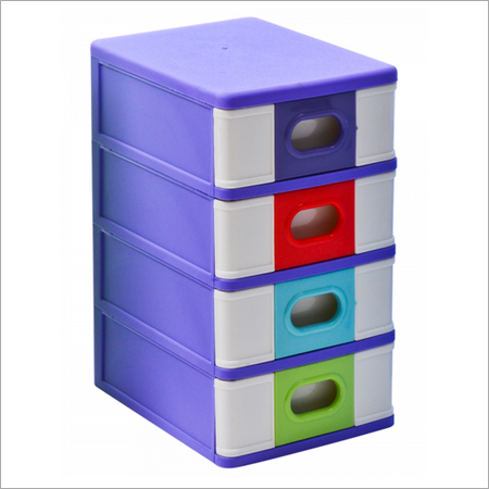 Pink Plastic Four Stage Storage Cabinet