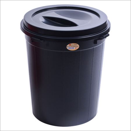 Black Only Plastic Bucket With Lid