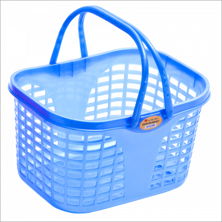 Blue Plastic Shopping Basket