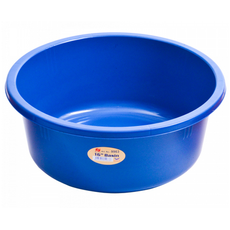 Blue And Red Plastic Round Basin