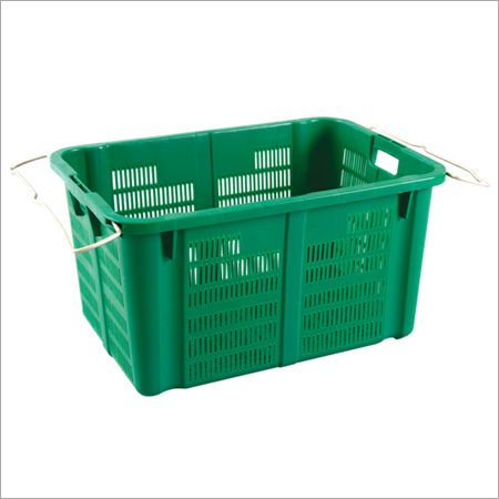 Dark Green And Black Plastic Container - Iron Handle