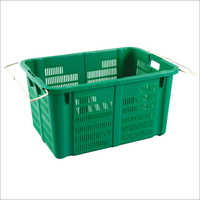 Dark Green And Black Plastic Container - Iron Handle