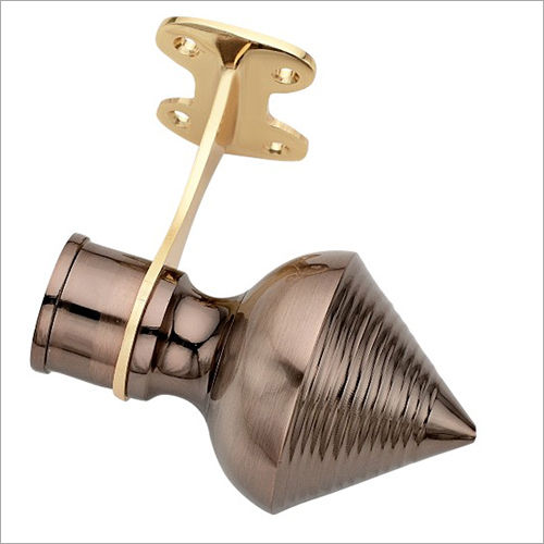 Brass Curtain Bracket (Pyramid)