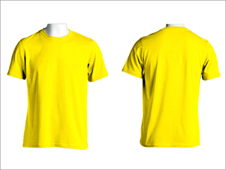 Yellow Heather Colour Round Neck T-Shirts