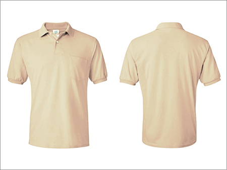 Men's Ivory Colour Collared T-Shirts