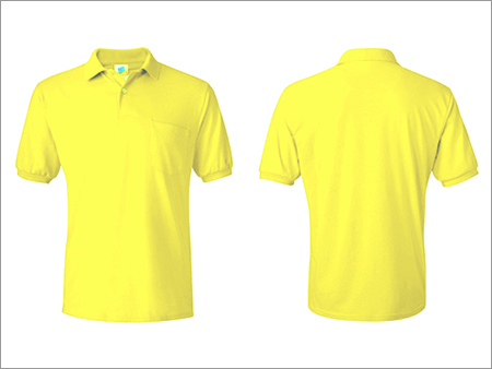 Men's Lemon Colour Collared T-Shirts