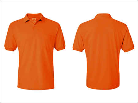 Men's Orange Colour Collared T-Shirts