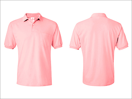 Men's Pink Colour Collared T-Shirts
