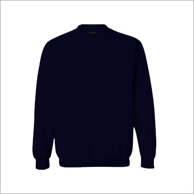 Men's Black Coloured Sweatshirt With Rib Neck