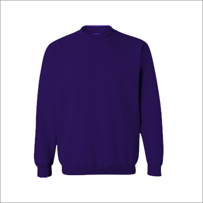 Men's Royal Blue Heather Coloured Sweatshirt With Rib Neck