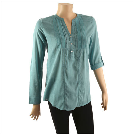 Ladies Long Sleeve Embroidered Top