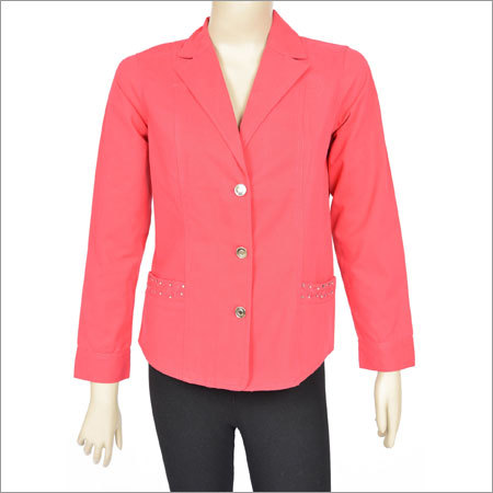 Ladies Full Sleeve Cotton Twill Jacket