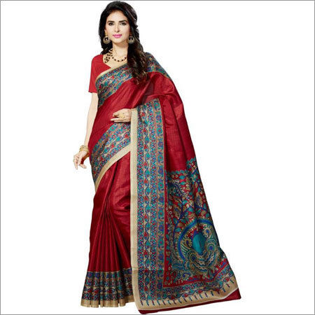 Red & Blue Saree