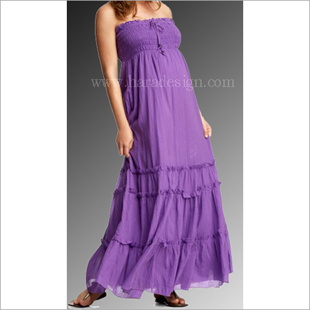 All Hymd1627-Maxi Dress With Frill Detailing