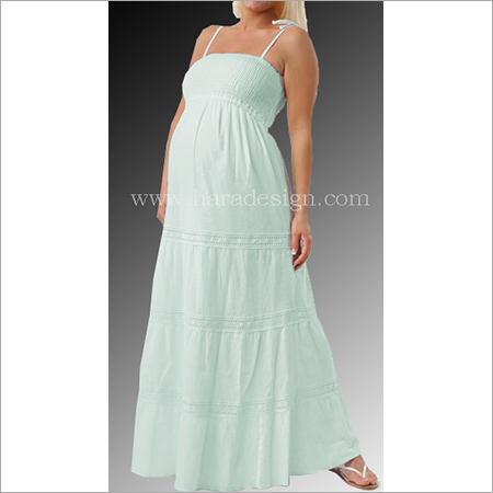 All Hymd1630 - Ankle Length Spagetti Strap Dress With Lace Detailing