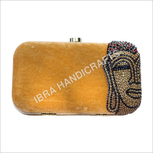 Printed Velvet Clutch Bag