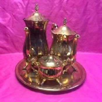 Antique Solid Brass Ornate Tea Urn