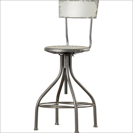 Iron Pipe Bar Chair With Adjustable Height