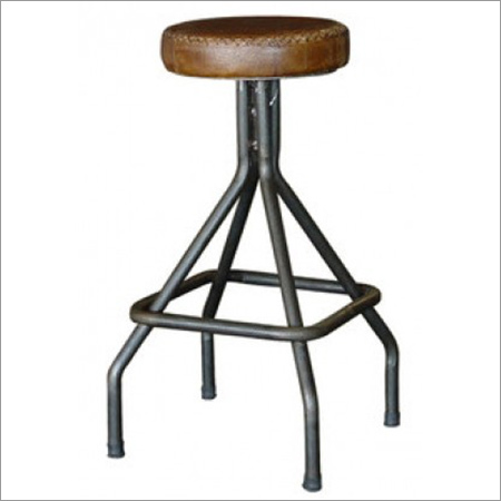 Bar Stool With Leather Seat No Assembly Required