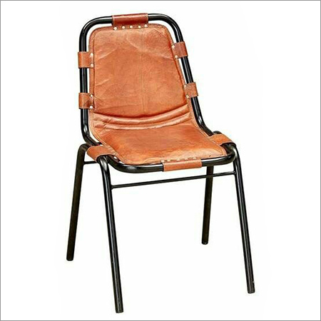 Iron Pipe Leather Chair No Assembly Required