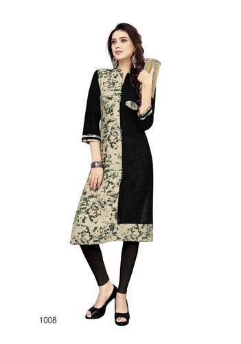 Black And Mix Women Latest Kurta