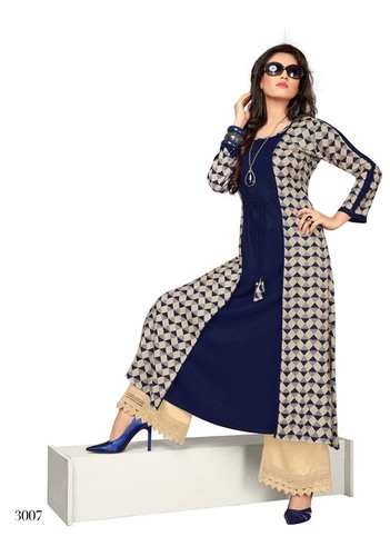 Indian Ladies Navy Blue Kurti