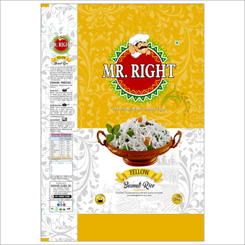 Mr Right Basmati Rice 25kg Yellow