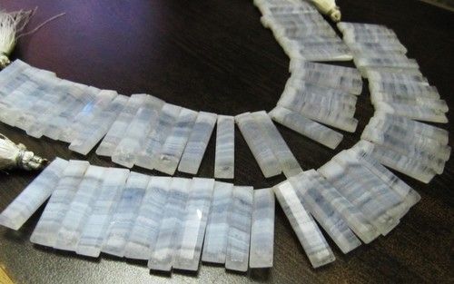 Natural Blue Lace Agate Briolette Fancy shape Beads