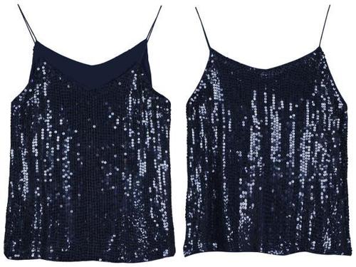 Embellished sequin Blouse with straps