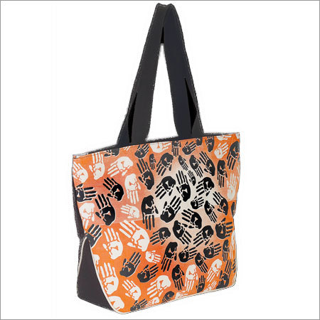 Printed Beach Bags - Jute and Cotton Blend, 35x51x14 cm | Eco-Friendly, Reusable, Customizable with Canvas Handles