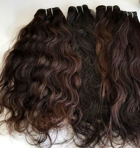 Unprocessed Natural Wavy Machine Weft Human  Hair