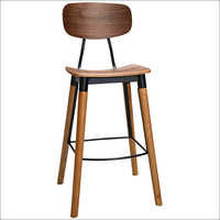 Square Wooden Top Bar Chair