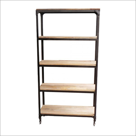 Wooden and Iron 5 Tier Bookshelves