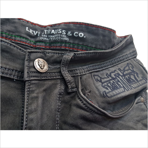 Stitched Denim Jeans