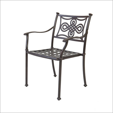 Cast Aluminium Knot Chair Satin Black