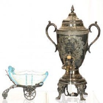 Silverplate Two Handled Footed Coffee Urn