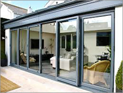 Grey Folding Doors