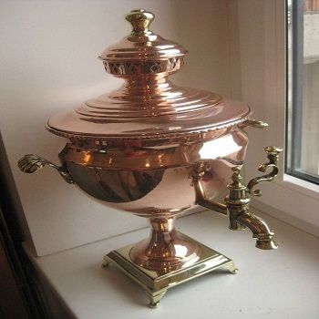 19th Century Antique Samovar Copper Tea Coffee Urn
