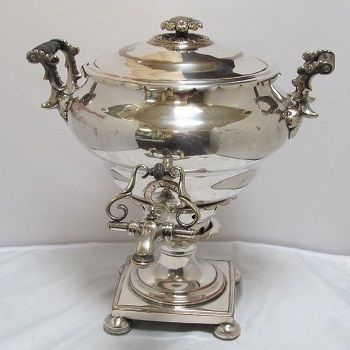 Antique English Sheffield Silver Plated Hot Water Tea Coffee Urn