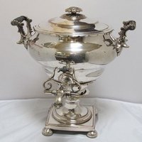 Antique English Sheffield Silver Plated Hot Water Tea Coffee Urn Antique English Sheffield Silver Plated