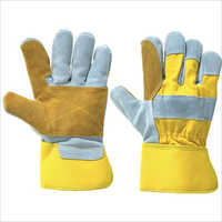 Grey-yellow-brown Canadion Double Palm High Quality Rigger Gloves