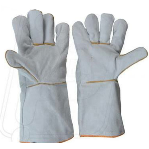 Grey Chrome Leather Safety Gloves