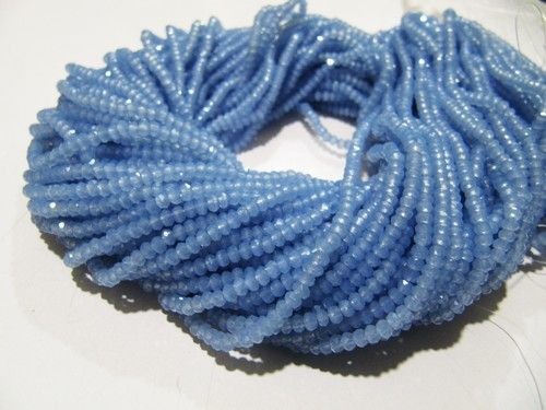 Stone Aaa Quality Blue Chalcedony Hydro Quartz Beads.