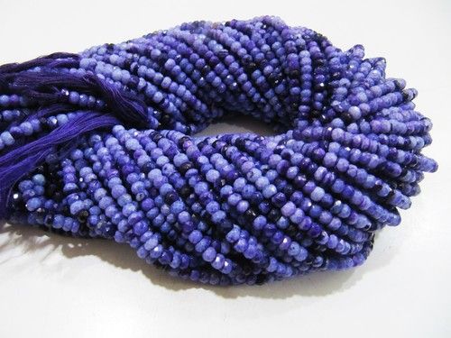 Natural Purple Opal Rondelle Faceted 3-4mm beads Strand 13 inch Long