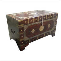 Wooden Brass Cash Box