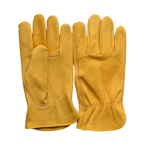 Leather Hand Knitting Safety Gloves - Leather, 152.4 - 381 Millimeter Length, 10-150 Grams Weight | Enhanced Grip for Safety Use