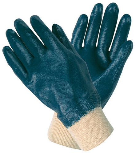 Nitrile Hand Knitting Safety Gloves - Nitrile Material, 152.4-381 mm Length, Available in Various Colors , Perfect for Welding, Cutting and Electricity Works